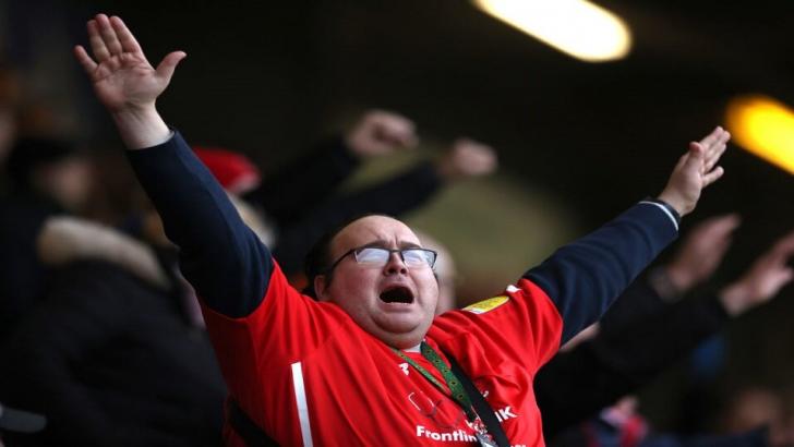 Leyton Orient fans celebrate